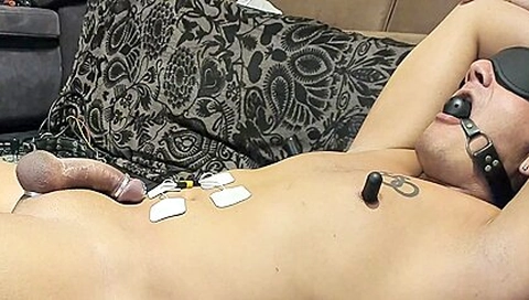 Blindfolded And Gagged Hfo On E-stim Torture 25 Min