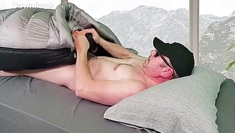 Humping Giant Down Bag Until Cum