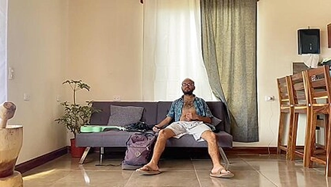 Watching And Masturbating In Airbnb