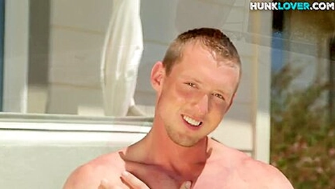 Smooth Stud Teases Torso And His Butt While Jerking