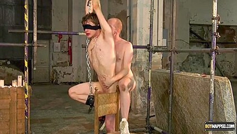 Hung Gay Dude Torments Restrained Twink