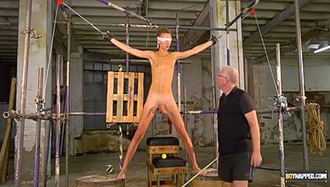 Tall Skinny Twink Bound For Hot Spanking