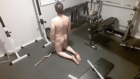 Fat Man Nude Workout Day 10 Pull Light