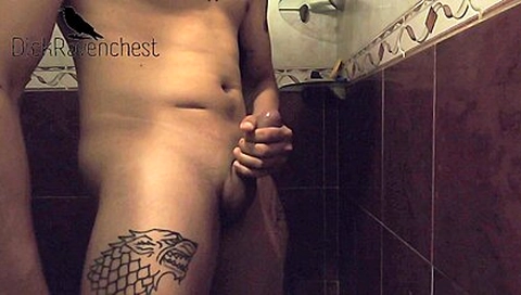Horny Male Jerking Off In Shower. Dirty Talking And Hard Masturbation
