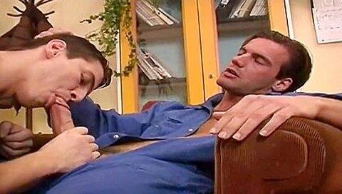 Astonishing Gentlemen Is Giving His Mate A Good Blowjob