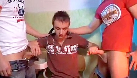 Legal Age Teenager Boy Eats Sperm After Being Spit-roasted Raw By teens 18+