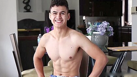 Bodybuilder Drills Uncut Legal Age teenager 18+ - Jerry Cabrera And Eddie Alvarado