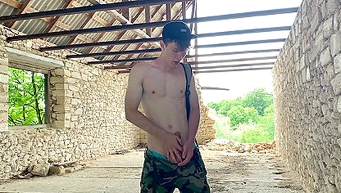 teen 18+ Boy Get Hard His 23 Cm Cock In The Abandoned Building (risky)