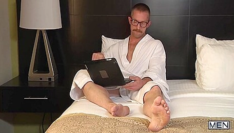 Stepson Stumbles Upon His Stepdad Jerking Off He Then Offers Him His Body To Play With