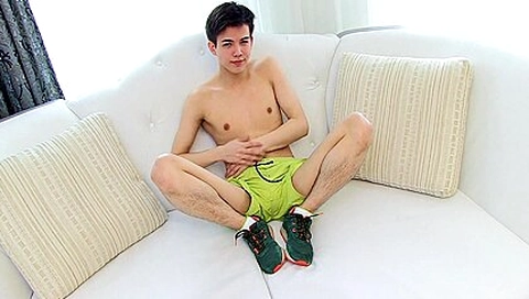 Race Twink Takes Off His Panties And Starts Fapping